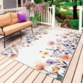 thumbnail image 1 of Spring Floral Outdoor Rug 3x5 Ft, Non Slip Washable Area Rug, Elegant Flowers Farmhouse Botanical Patio Rugs Carpet Runner, Large Floor Mat for Indoor/Outdoor Deck Porch Camping, 1 of 8
