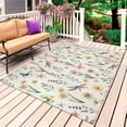 thumbnail image 1 of Spring Floral Outdoor Rug 3x5 Ft, Non Slip Washable Area Rug, Elegant Pastoral Flowers Dragonfly Retro Patio Rugs Carpet Runner, Large Floor Mat for Indoor/Outdoor Deck Porch Camping, 1 of 8