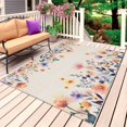 thumbnail image 1 of Spring Floral Outdoor Rug 4x6 Ft, Non Slip Washable Area Rug, Elegant Flowers Farmhouse Botanical Rustic Patio Rugs Carpet Runner, Large Floor Mat for Indoor/Outdoor Deck Porch Camping, 1 of 8