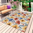 thumbnail image 1 of Spring Floral Outdoor Rug for Patio/Deck/Porch, Non-Slip Large Area Rug 6 x 9 Ft, Red Yellow Blue Summer Botanical Indoor Outdoor Rugs Washable Area Rugs, Reversible Camping Rug Carpet Runner, 1 of 8