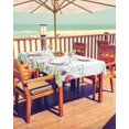 thumbnail image 1 of Spring Floral Outdoor Tablecloth - 60 Inch Round Dining Table Cover, Watercolor Botanical Summer Elegant Waterproof Outdoor Table Cloth with Umbrella Hole & Zipper for Picnic/Patio/Party, 1 of 1