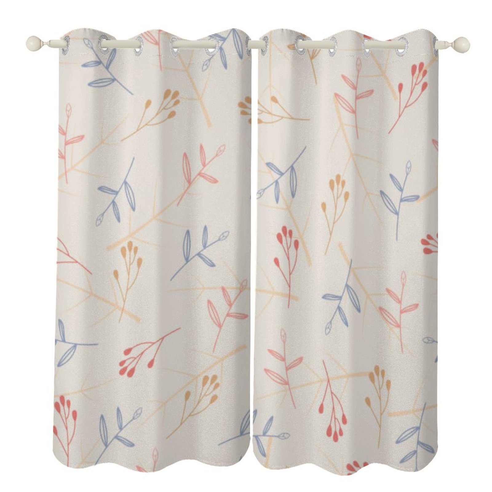 Spring Floral Patterns Blackout Window Curtains for Bedroom Living Room ...