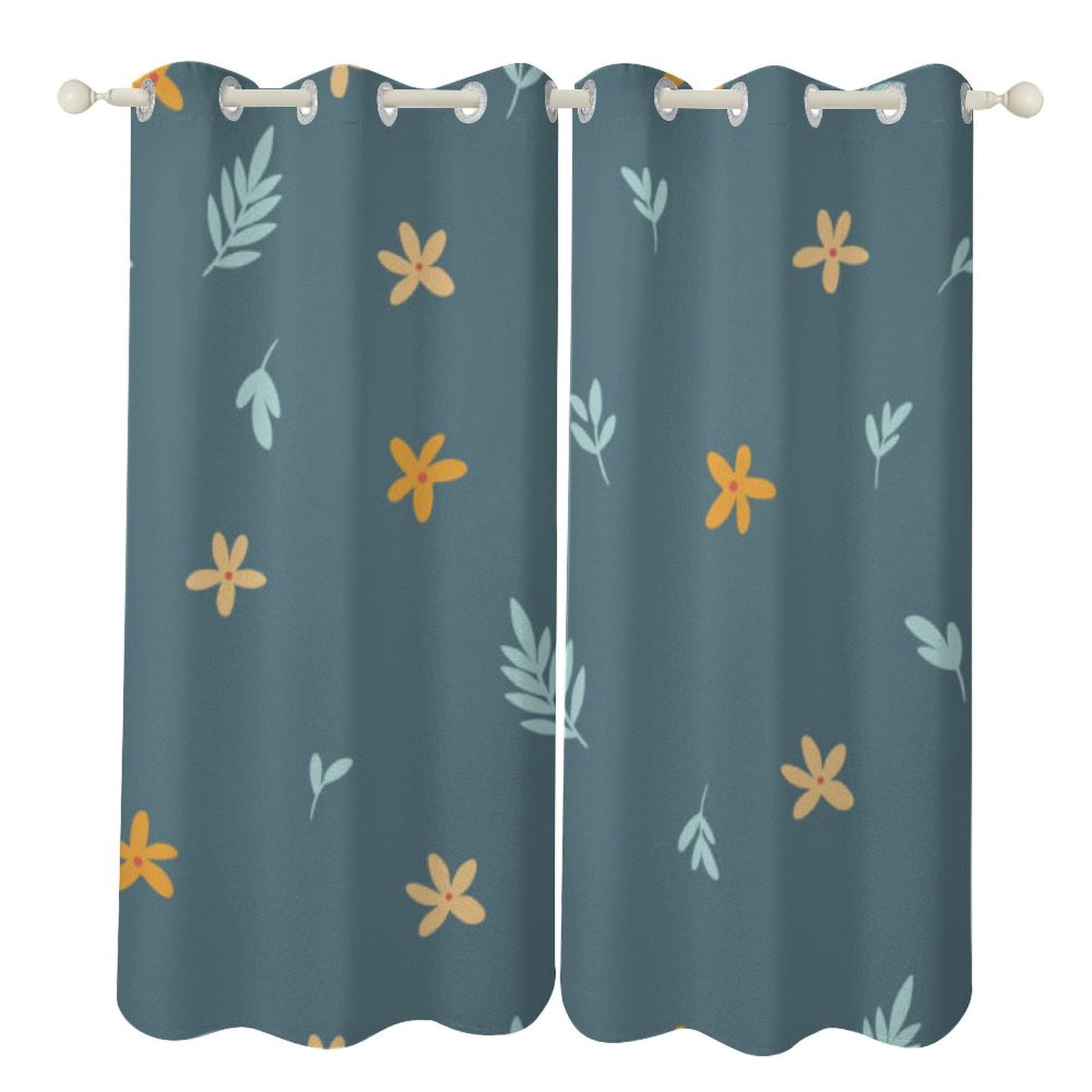 Spring Floral Patterns Blackout Window Curtains for Bedroom Living Room ...
