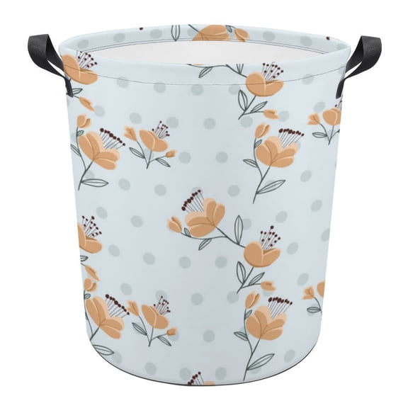 Spring Floral Patterns Print Foldable Laundry Basket for Clothes Storage Hamper