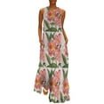 Spring Floral Peruvian Lily Long Dress beach outfits for women elegant