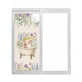 thumbnail image 1 of Spring Floral Pig Window Privacy Film, Weeping Flowers Leaves Farmhouse Rustic Static Cling UV Sun Blocking Tint Film Heat Control Windows Films for Bedroom Bathroom, Window Stickers 35.4"x78.7", 1 of 7