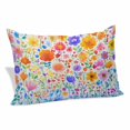 thumbnail image 1 of Spring Floral Pillow Covers Queen, Watercolor Colorful Botanical Summer Soft Brushed Microfiber Breathable Throw Pillow Covers, Pillowcase with Zipper for Couch Sofa Bedroom Living Room 20"x30", 1 of 9