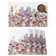 thumbnail image 1 of Spring Floral Placemats Set of 4, Watercolor Daisy Lily Lavender Plants Garden Placemats for Dining Table, Place Mats for Kitchen Tabletop, Waterproof Wipeable Dining Table Mats Set, 1 of 9
