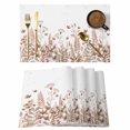thumbnail image 1 of Spring Floral Placemats Set of 6, Watercolor Elegant Pastoral Flowers Placemats for Dining Table, Place Mats for Kitchen Tabletop, Waterproof Wipeable Dining Table Mats Set, 1 of 9