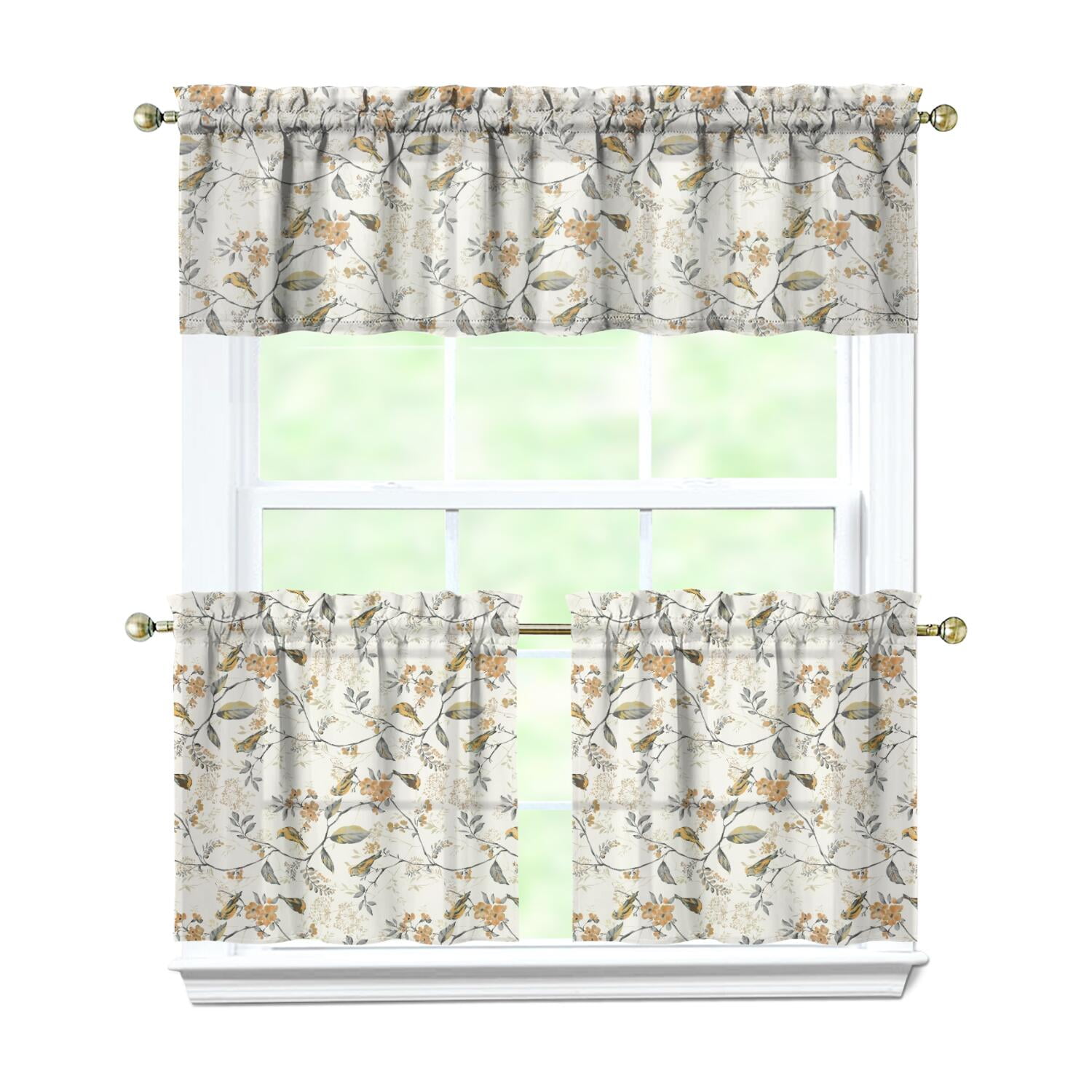 3 Piece - Kitchen Curtain - Lena – Glory Home Design