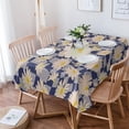 thumbnail image 1 of Spring Floral Rectangle/Square/Round Waterproof Tablecloths 60x102 inch Summer Daisy Botanical Rustic Blue Checkered Polyester Table Cloth Table Cover Tabletop for Wedding Party Dinner, 1 of 6