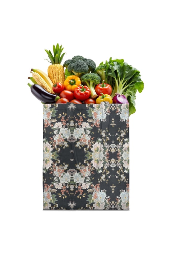 Spring Floral Reusable Shopping Bag - Eco-Friendly & Spacious Foldable Tote