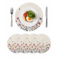 thumbnail image 1 of Spring Floral Round 13 Inch Placemats Set of 4, Elegant Pastoral Flowers Watercolor Botanical HeatResistant Non Slip Place Mats for Dining Table, Wipeable Braided Kitchen Table Mats for Housewarming, 1 of 9
