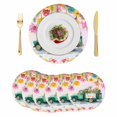 thumbnail image 1 of Spring Floral Round 13 Inch Placemats Set of 6, Farmhosue Truck Oil Painting Flowers Pink Ombre HeatResistant Non Slip Place Mats for Dining Table, Wipeable Kitchen Table Mats for Housewarming, 1 of 9