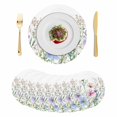 thumbnail image 1 of Spring Floral Round 13 Inch Placemats Set of 8, Watercolor Herbs Summer Botanical HeatResistant Non Slip Place Mats for Dining Table, Wipeable Braided Kitchen Table Mats for Housewarming, 1 of 9