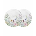 thumbnail image 1 of Spring Floral Round 15 Inch Placemats Set of 2, Wildflowers Herbs Summer Botanical HeatResistant Non Slip Place Mats for Dining Table, Wipeable Braided Kitchen Table Mats for Housewarming, 1 of 9