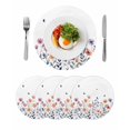 thumbnail image 1 of Spring Floral Round 15 Inch Placemats Set of 4, Elegant Pastoral Flowers Botanical HeatResistant Non Slip Place Mats for Dining Table, Wipeable Braided Kitchen Table Mats for Housewarming, 1 of 9