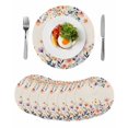 thumbnail image 1 of Spring Floral Round 15 Inch Placemats Set of 8, Elegant Flowers Farmhouse Botanical Rustic HeatResistant Non Slip Place Mats for Dining Table, Wipeable Braided Kitchen Table Mats for Housewarming, 1 of 9