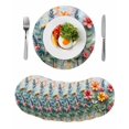 thumbnail image 1 of Spring Floral Round Placemats Set of 8 for Dinning Tables,Heat-proof Braided Table Mats 15 Inch,Farmhouse Flowers Summer Botanical Washable Place Mat for Kitchen Restaurant Party Decor Table Setting, 1 of 9