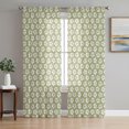 thumbnail image 1 of Spring Floral Sheer Curtains 63 Inch Length 2 Panels Set, Rustic Farmhouse Flowers Boho Sage Green Voile Window Treatment Rod Pocket Curtains Sheers Drapes for Bedroom/Living Room/Kitchen 52x"63"x2, 1 of 8