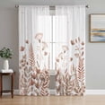 thumbnail image 1 of Spring Floral Sheer Curtains 72 Inch Length 2 Panels Set, Watercolor Elegant Pastoral Flowers Voile Window Treatment Rod Pocket Curtains Sheers Drapes for Bedroom/Living Room/Kitchen 52"x72"x2, 1 of 7