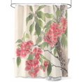 thumbnail image 1 of Spring Floral Shower Curtain Set, Waterproof Shower Curtains for Bathroom, Watercolor Pink Flower Botanical Washable Fabric Cloth Bath Curtain for Bathtub Decoration with Hooks 48x72 Inches, 1 of 6