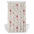 thumbnail image 1 of Spring Floral Shower Curtain - Water Repellent Fabric Shower Curtains Washable, Elegant Pastoral Flowers Rustic Decorative Polyester Cloth Bathroom Curtains Modern Bath Decor 36"x72", 1 of 8