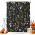 thumbnail image 1 of Spring Floral Shower Curtain, Waterproof Shower Curtains for Bathroom, Elegant Pastoral Flowers Farmhouse Washable Fabric Bathtub Curtain Set Bath Decor with 12 Hooks Stall 36"x72", 1 of 8