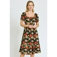 thumbnail image 1 of Spring Floral Square Neck Ruffle Hem Midi Dress | S-3X, 1 of 21