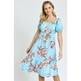 thumbnail image 1 of Spring Floral Square Neck Ruffle Hem Midi Dress | S-3X, 1 of 21