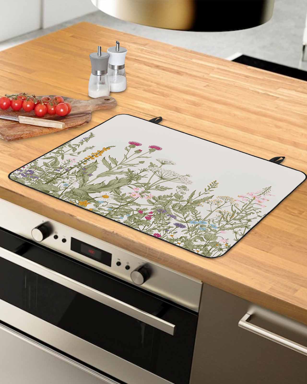Spring Floral Stove Top Covers for Electric Stove, Heat Insulation