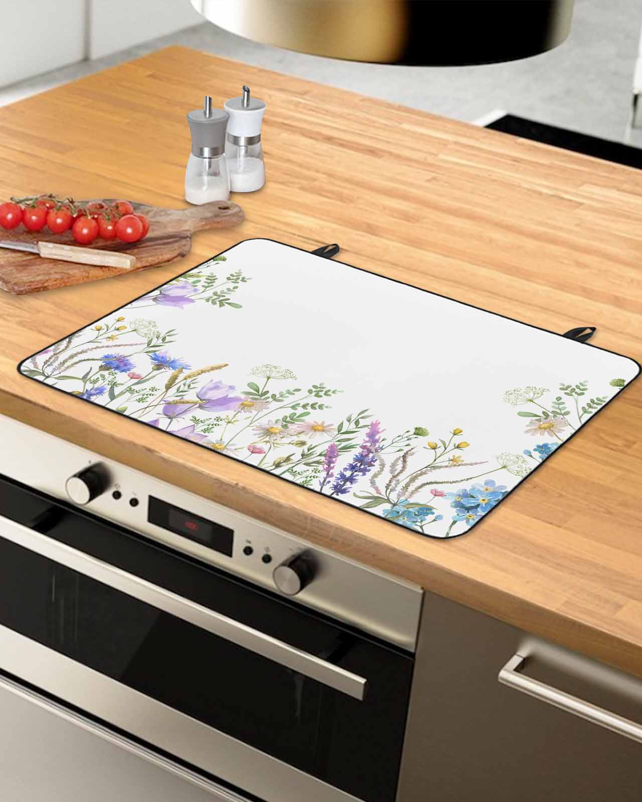 Spring Floral Stove Top Covers for Electric Stove, Heat Insulation