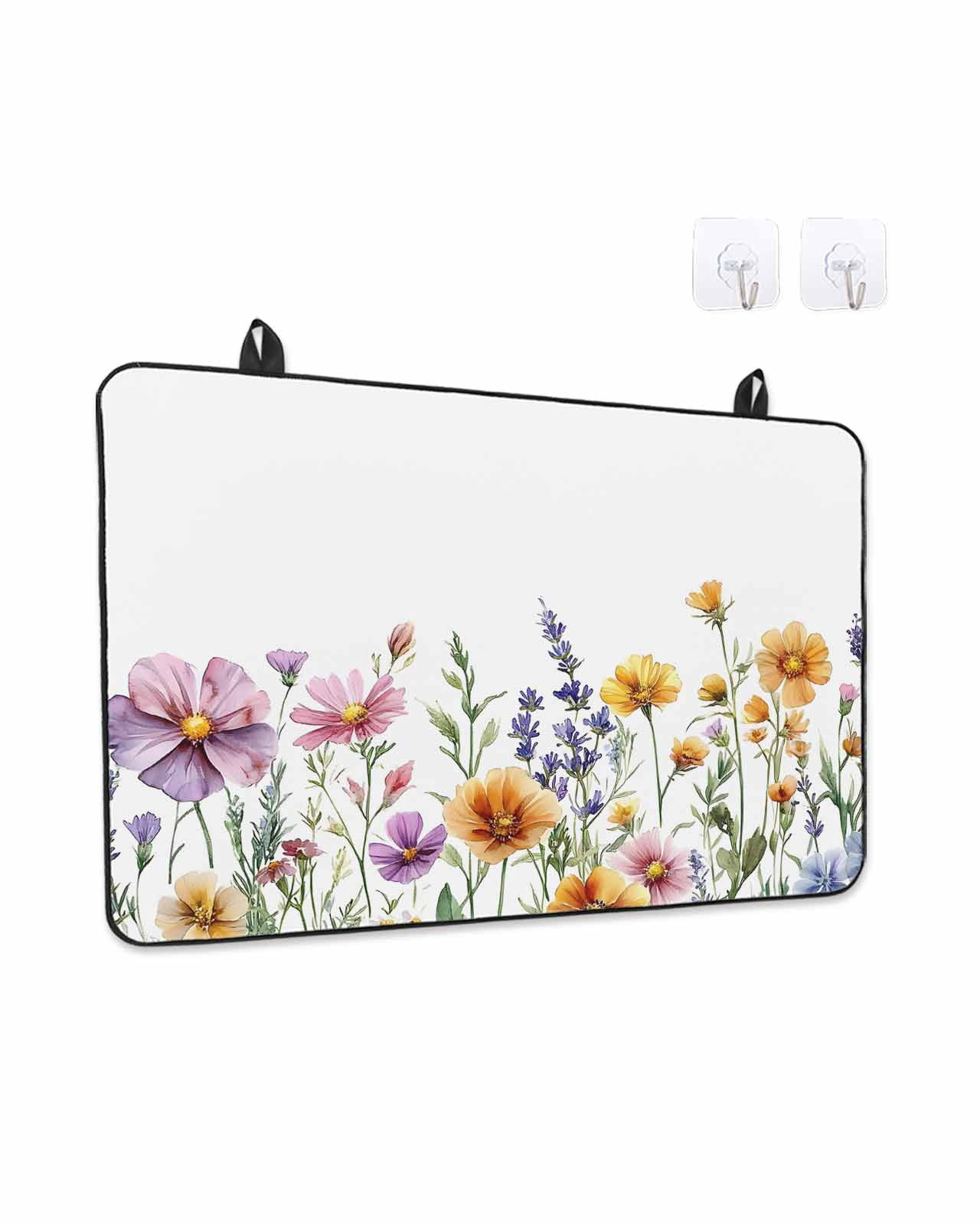 Spring Flower Protector Spring Floral Stove Top Covers for Electric Stove, Kitchen Glass ...