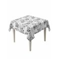 thumbnail image 1 of Spring Floral Suqare Tablecloth - 54 x 54 Inch, Grey Dandelion Plants Pastoral Flower Botanical Waterproof & StainResistant Tablecloth, Washable Oil-proof Table Cover for Dining/Party/Wedding/Buffet, 1 of 9