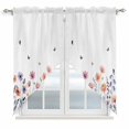 thumbnail image 1 of Spring Floral Swag Curtains for Kitchen/Bedroom/Living Room, Elegant Pastoral Flowers Botanical Scalloped Curtains 63 Inch Long, Rod Pocket Window Swag Topper Curtains Valances 2 Panels Set 36"x63", 1 of 8
