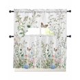 thumbnail image 1 of Spring Floral Swag Curtains for Living Room/Bedroom Windows, Pastoral Flower Summer Botanical Watercolor Kitchen Curtains and Valances Set 36 Inch Length, Light Filtering Swags Valance Curtain Panels, 1 of 5