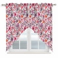 thumbnail image 1 of Spring Floral Swag Valances for Windows 2 Pack, Kitchen Window Curtains 36 Inch Length, Modern Watercolor Flowers Botanical Privacy Swag Curtains for Living Room/Bathroom with Rod Pocket 36"x36", 1 of 8