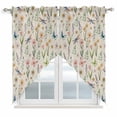 thumbnail image 1 of Spring Floral Swag Valances for Windows, Kitchen Window Curtains Over Sink, Elegant Pastoral Flowers Dragonfly Rustic Window Treatment Curtains for Living Room/Bedroom Curtains 2 Panel Sets 36"x45", 1 of 8