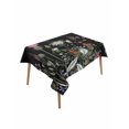 thumbnail image 1 of Spring Floral Table Cloth, Black Farmhouse Botanical Watercolor Waterproof Tablecloth for Rectangle Tables, Reusable Washable Fabric Table Cover for Restaurant Kitchen Dining Tables 52"x70", 1 of 6