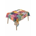 thumbnail image 1 of Spring Floral Table Cloth, Vintage Plaid Summer Botanical Colorful Waterproof Tablecloth for Rectangle Tables, Reusable Washable Fabric Table Cover for Restaurant Kitchen Dining Tables 52"x70", 1 of 6