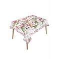 thumbnail image 1 of Spring Floral Table Cloth, Waterproof Tablecloth for Rectangle Tables, Retro Pink Orchid Flowers Leaves Botanical Reusable Washable Fabric Table Cover for Restaurant Kitchen Dining Tables 52"x70", 1 of 9