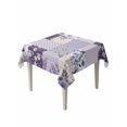 thumbnail image 1 of Spring Floral Table Cloth, Waterproof Tablecloth for Square Tables, Dark Purple Flowers Patchwork Grid Bohemia Reusable Washable Fabric Table Cover for Restaurant Kitchen Dining Tables 60"x60", 1 of 9