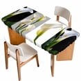 thumbnail image 1 of Spring Floral Table Cloths for 6 Foot Rectangle Tables, Watercolor Botanical Modern Art Patio Waterproof Elastic Fitted Tablecloths, Washable Rectangular Table Cover for Camping, 1 of 8