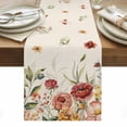 thumbnail image 1 of Spring Floral Table Runner - 48 Inch Long, Kitchen Dining Table Runner Dresser Scarves, Summer Botanical Watercolor Blooming Rustic Farmhouse Decor for Coffee Tables Wedding Party Banquet, 1 of 8