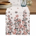 thumbnail image 1 of Spring Floral Table Runner 70 Inches, Red Gray Cherry Flowers Blossom Beige Bed Runner Dresser Scarves Tabletop for Indoor Outdoor Parties/Ceremony/Banquet, 13" x 70", 1 of 9
