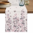thumbnail image 1 of Spring Floral Table Runner 90 Inches, Pink Gray Cherry Blossom Flowers Beige Bed Runner Dresser Scarves Tabletop for Indoor Outdoor Parties/Ceremony/Banquet, 13" x 90", 1 of 9