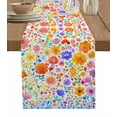 thumbnail image 1 of Spring Floral Table Runner Watercolor Colorful Botanical Summer Tablerunners 18 x 72 Inch, Table Decorations Tabletop Scarf for Summer Gathering Holiday Farmhouse Kitchen Dining Decor, 1 of 6
