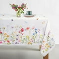 thumbnail image 1 of Spring Floral Tablecloth, Fabric Easter Coloring Rectangle Table Cloth For Spring Dining Room Easter Decorations, Waterproof Wrinkle Free Spring Floral Tablecloth Rectangle 60 X 84 Table Cover, 1 of 6