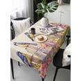 thumbnail image 1 of Spring Floral Tablecloth Rectangle Table Cloths 54x108, Waterproof Tablecloth Outdoor Table Cloth, Summer Birds Botanical Fence Rustic Washable Table Cover for Kitchen Dinning Party, 1 of 8