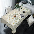 thumbnail image 1 of Spring Floral Tablecloth Rectangle Table Cloths 54x108 , Waterproof Tablecloth Outdoor Table Cloth, White Daisy Farmhouse Linen Texture Washable Table Cover for Kitchen Dining Party, 1 of 8